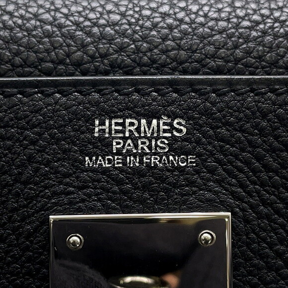Hermes Hermès Kelly 32 Handbag, Inner Stitching, Black/Togo, □J Stamp, 2-Way ... - Picture 12 of 13